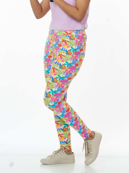 Women's Printed Leggings - Fruity