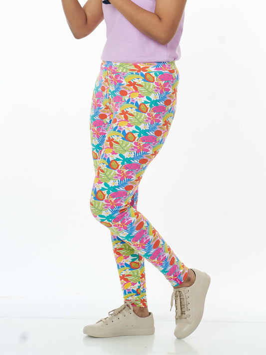 Women's Printed Leggings - Fruity