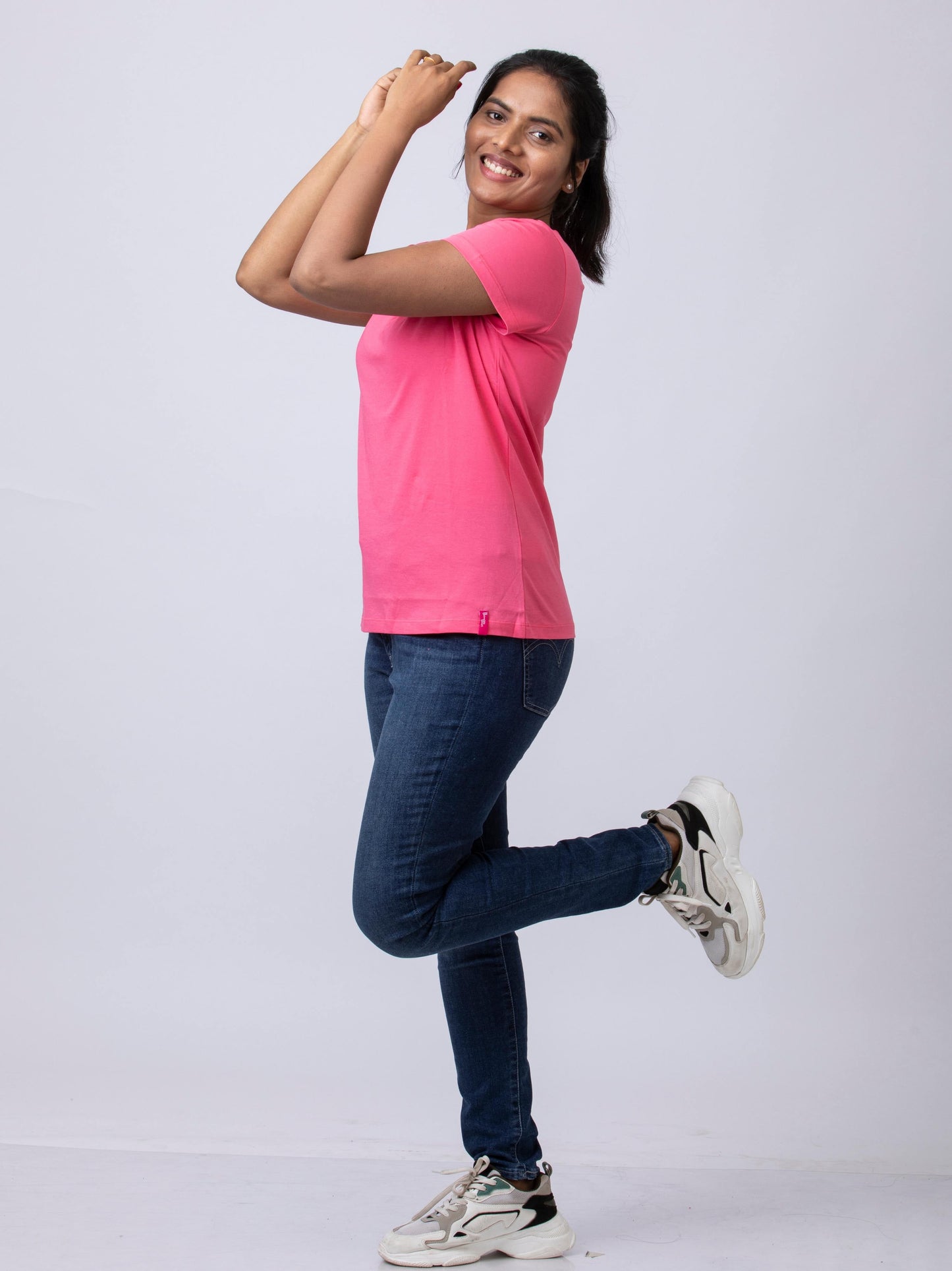 Soft & Premium Women's Cotton T-Shirt - Pink Blossom