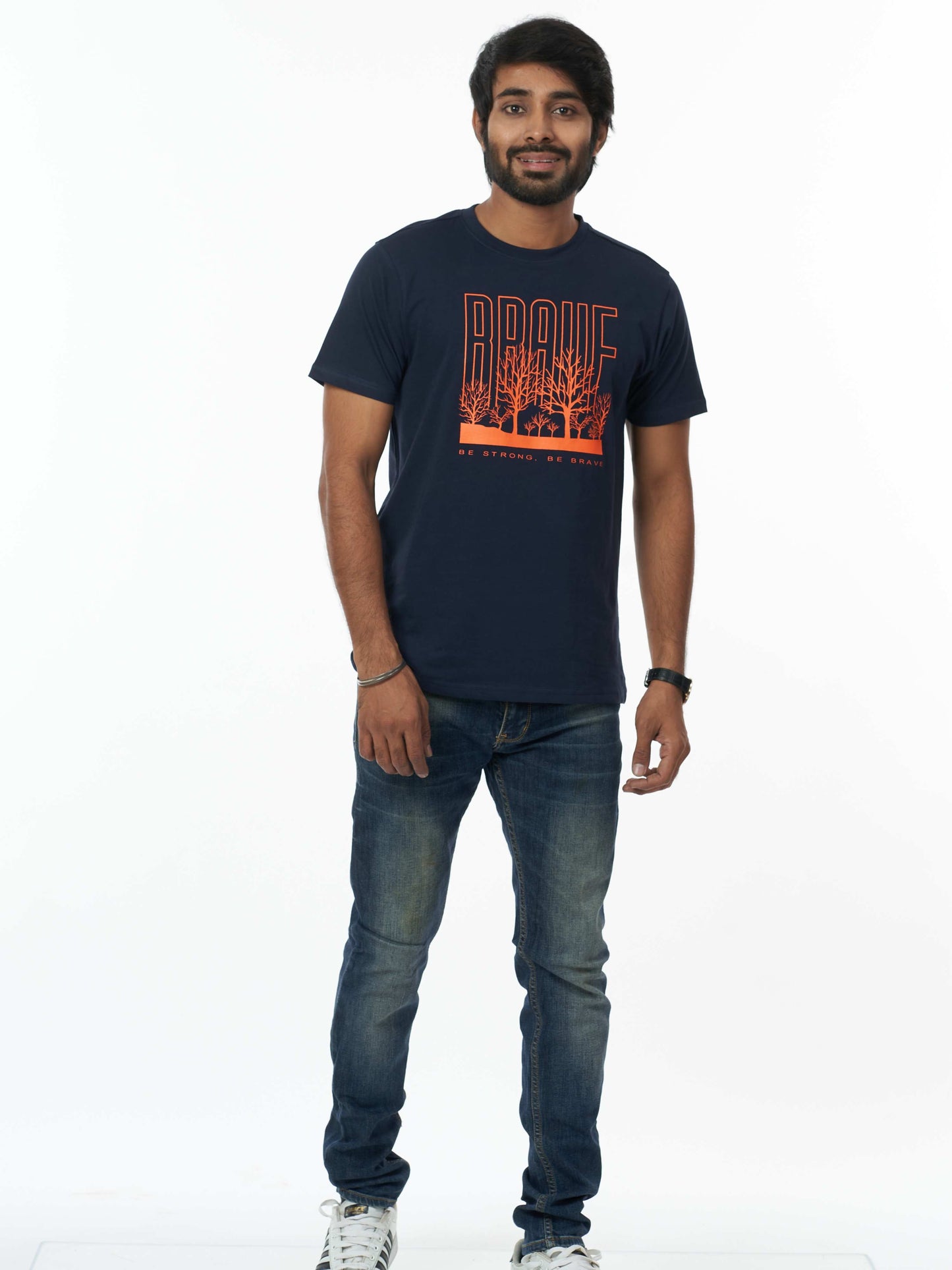 Be Brave Men's casual T-Shirt Navy