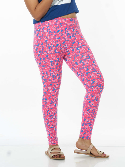 Pink Blossom Women's Printed Leggings