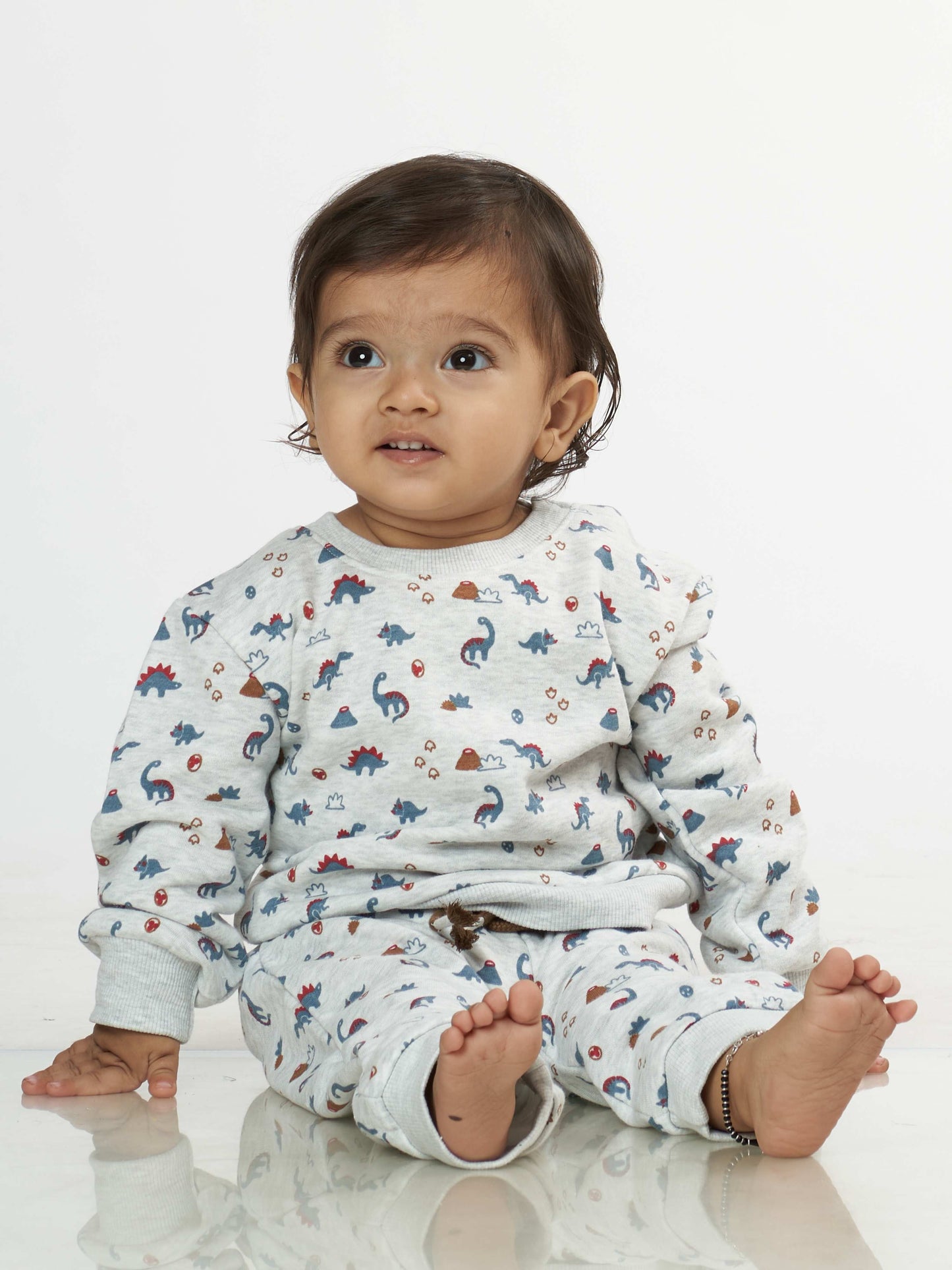 Tiny Dino Winter Sweatshirt Babies Pyjama Set