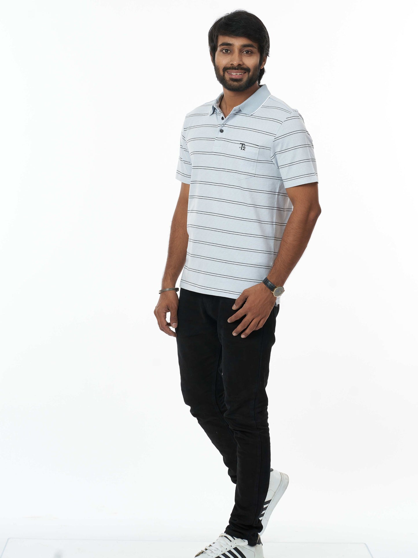 Trendy and Cool 100% Cotton Men's Collar T-Shirt