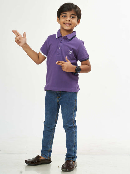 Classic Boys Cotton T-Shirt  - Deep Purple