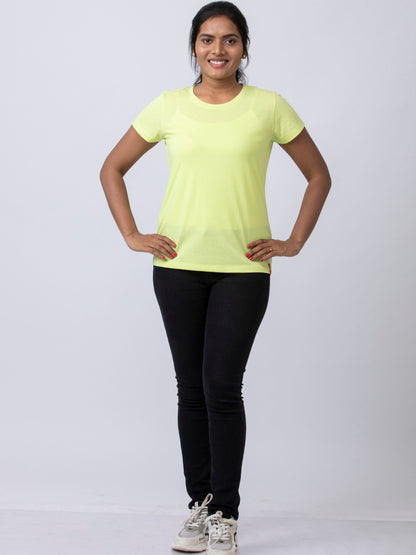Soft & Premium Women's Cotton T-Shirt - Lime