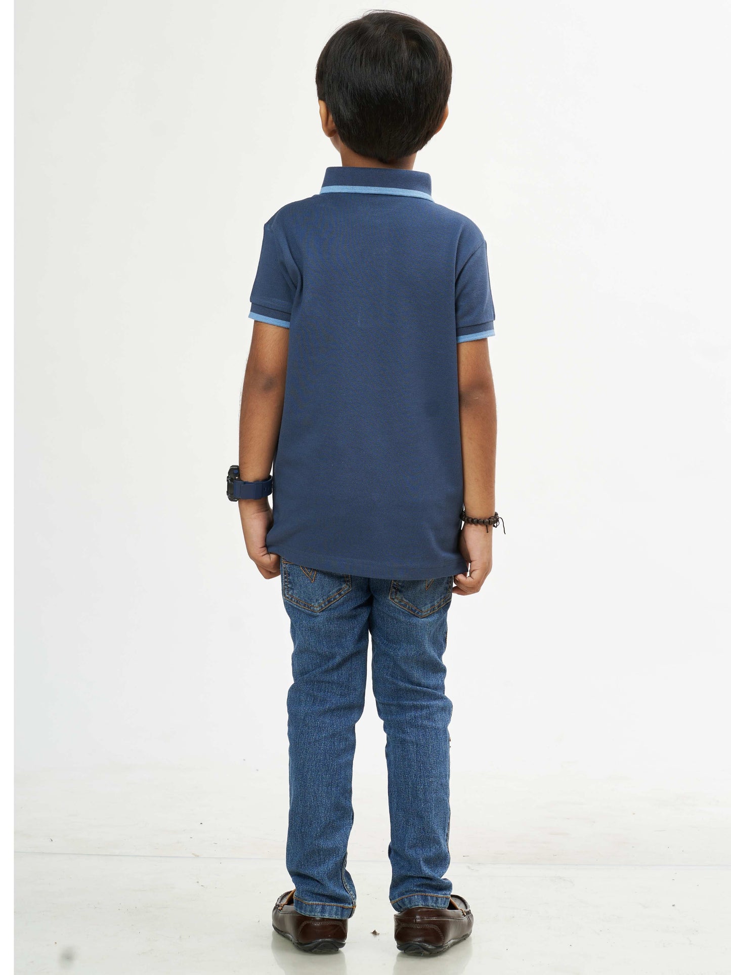 Classic Boys Cotton T-Shirt  - Navy
