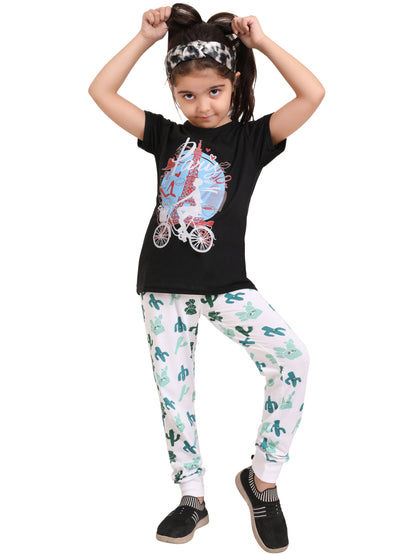 Green Cactus Girls Joggers