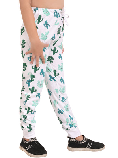 Green Cactus Girls Joggers