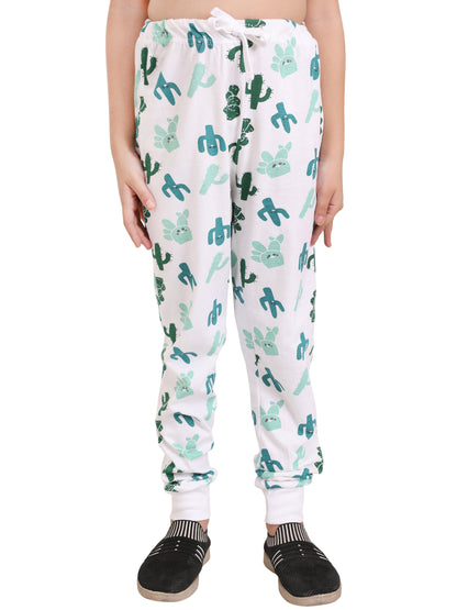 Green Cactus Girls Joggers