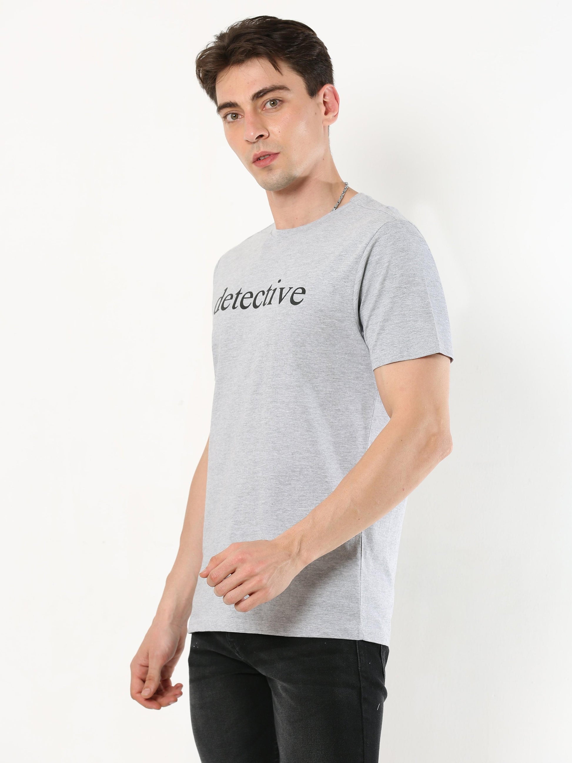 Men's casual T-Shirt - Detective Grey