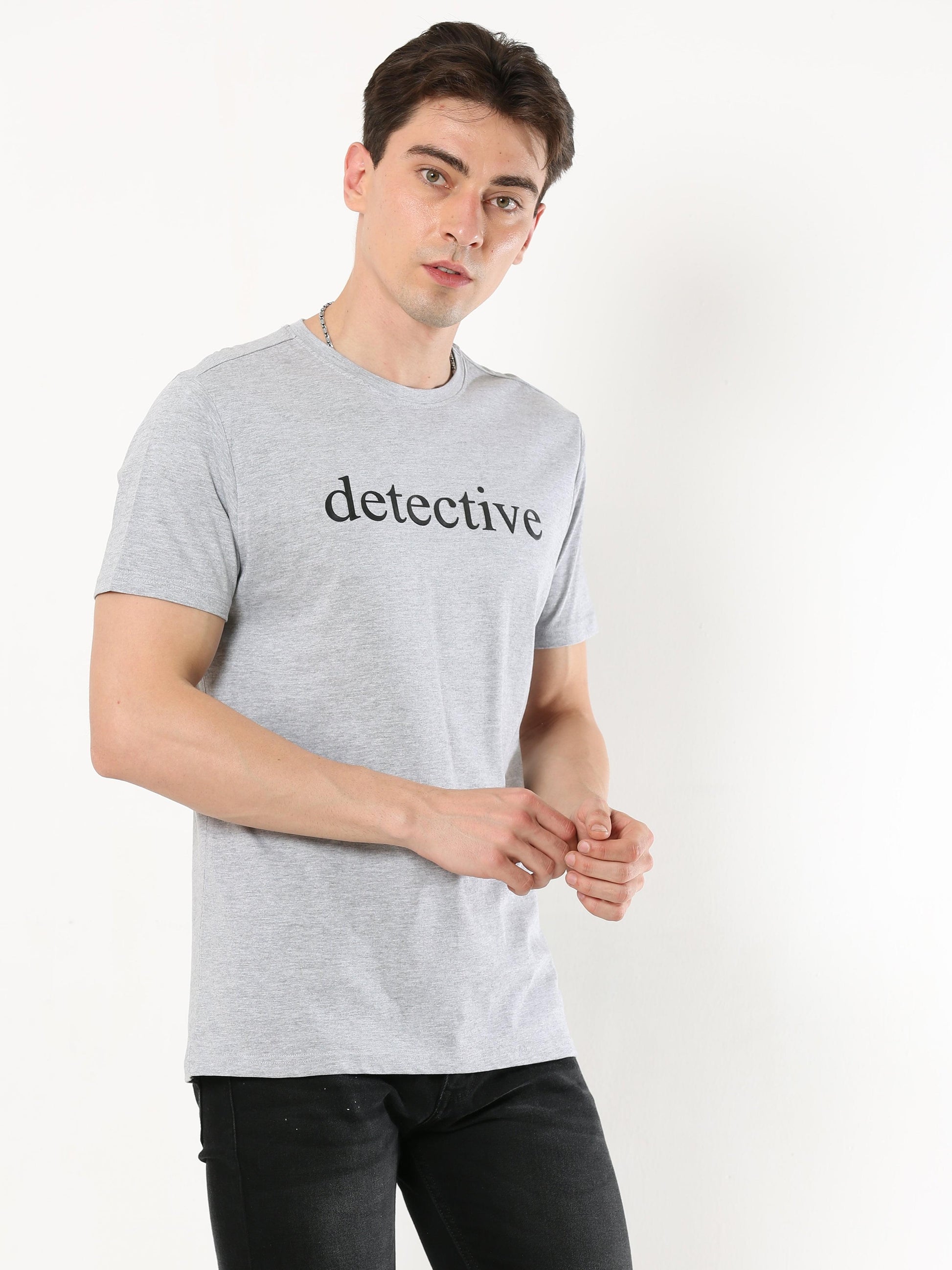 Men's casual T-Shirt - Detective Grey