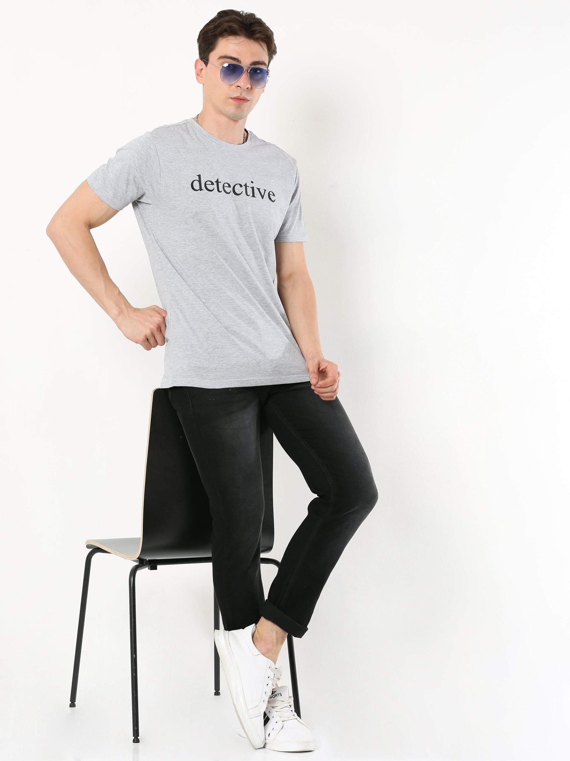 Men's casual T-Shirt - Detective Grey
