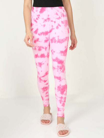 Tie & Dye Leggings - Pink