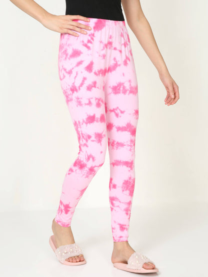 Tie & Dye Leggings - Pink
