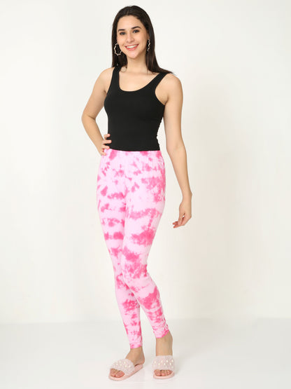 Tie & Dye Leggings - Pink