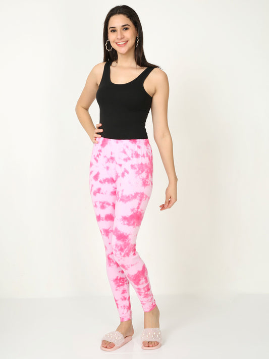 Tie & Dye Leggings - Pink