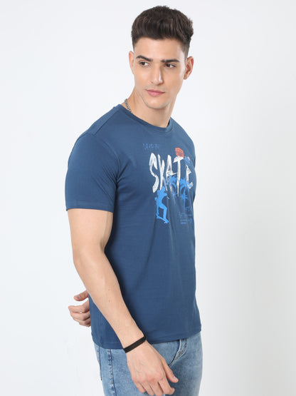 Street Skate Men's casual T-Shirt - Deep Blue