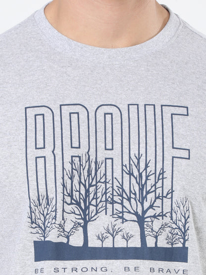Be Brave Men's casual T-Shirt Navy Melange