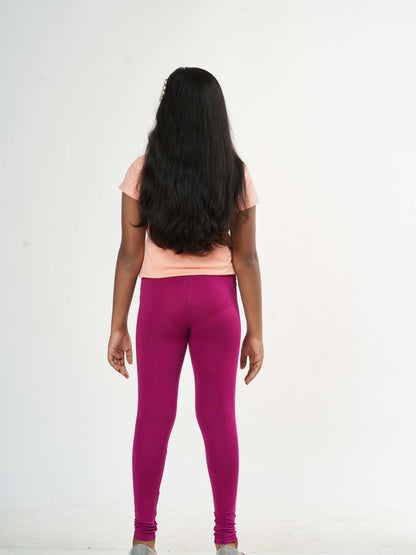 Daily Routine Girls Leggings - Deep Purple | Full Length