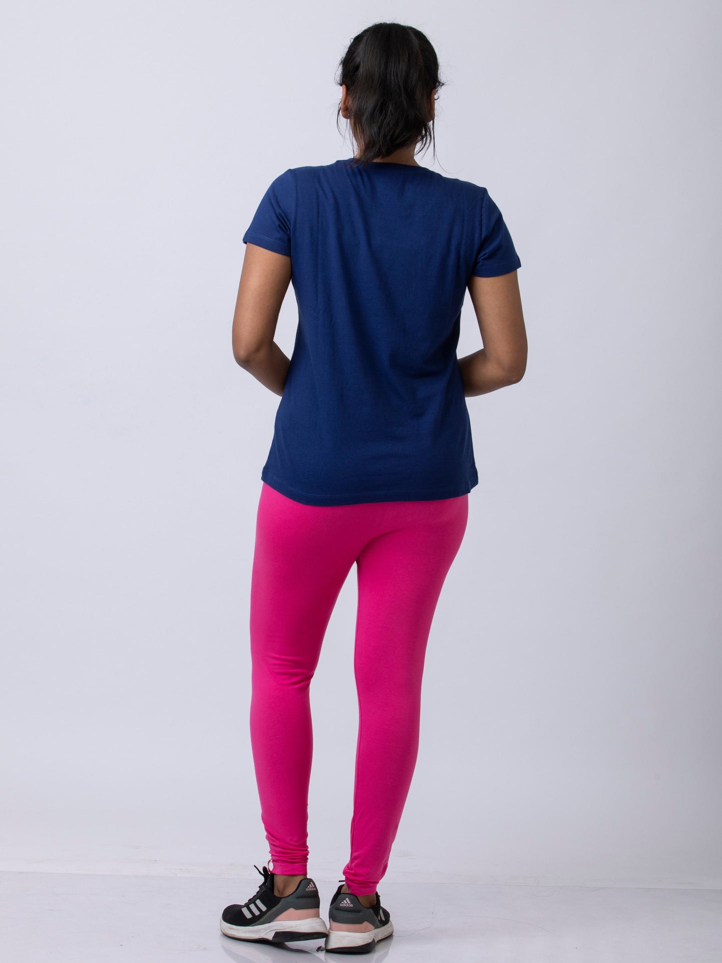 Women's premium full length Stretchy Leggings - Deep Pink