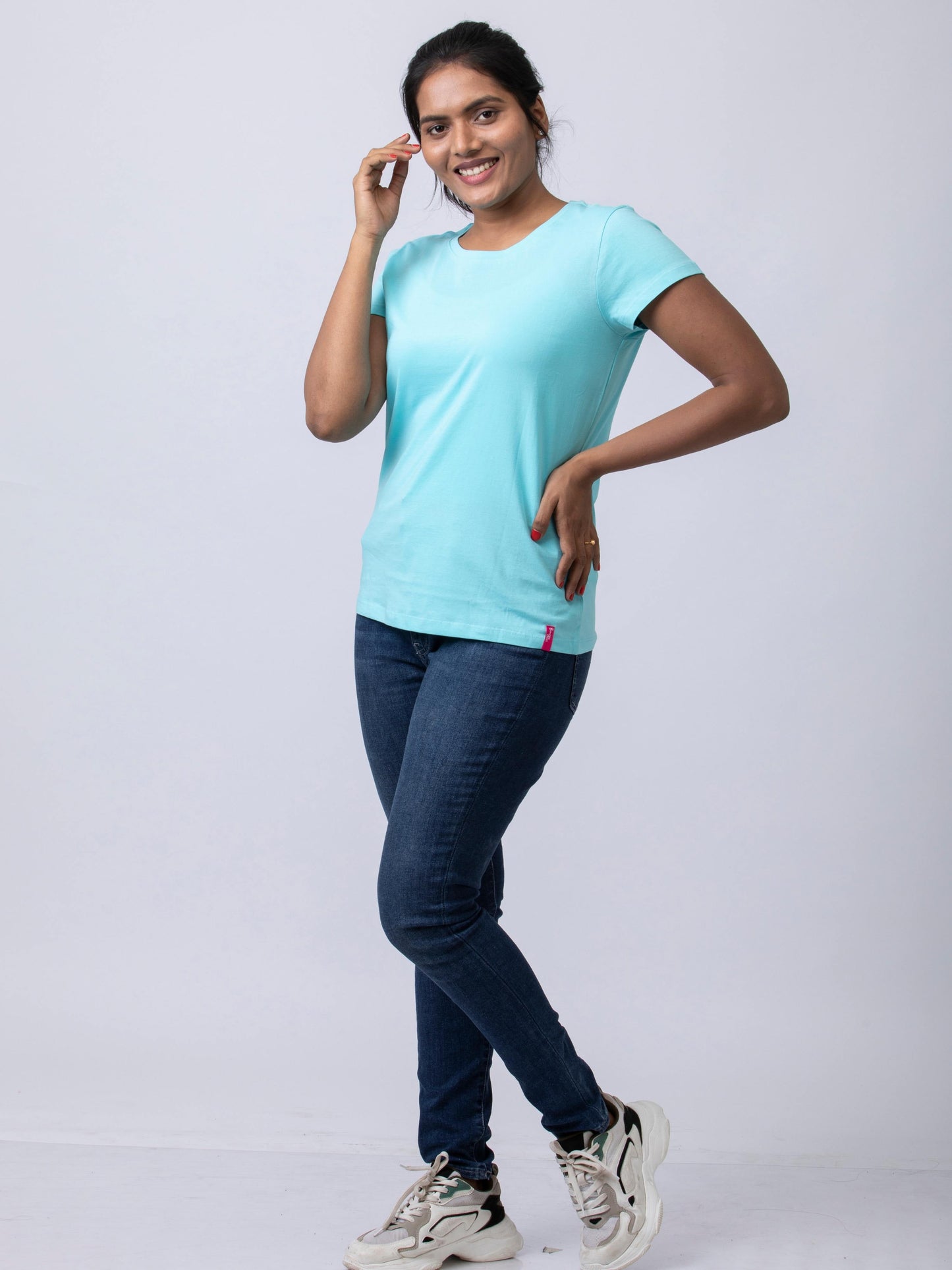 Soft & Premium Women's Cotton T-Shirt - Aqua