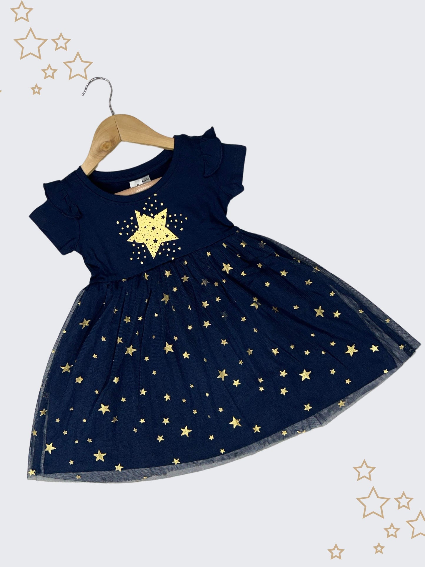 Shining Star Christmas Girls Premium Cotton Frocks