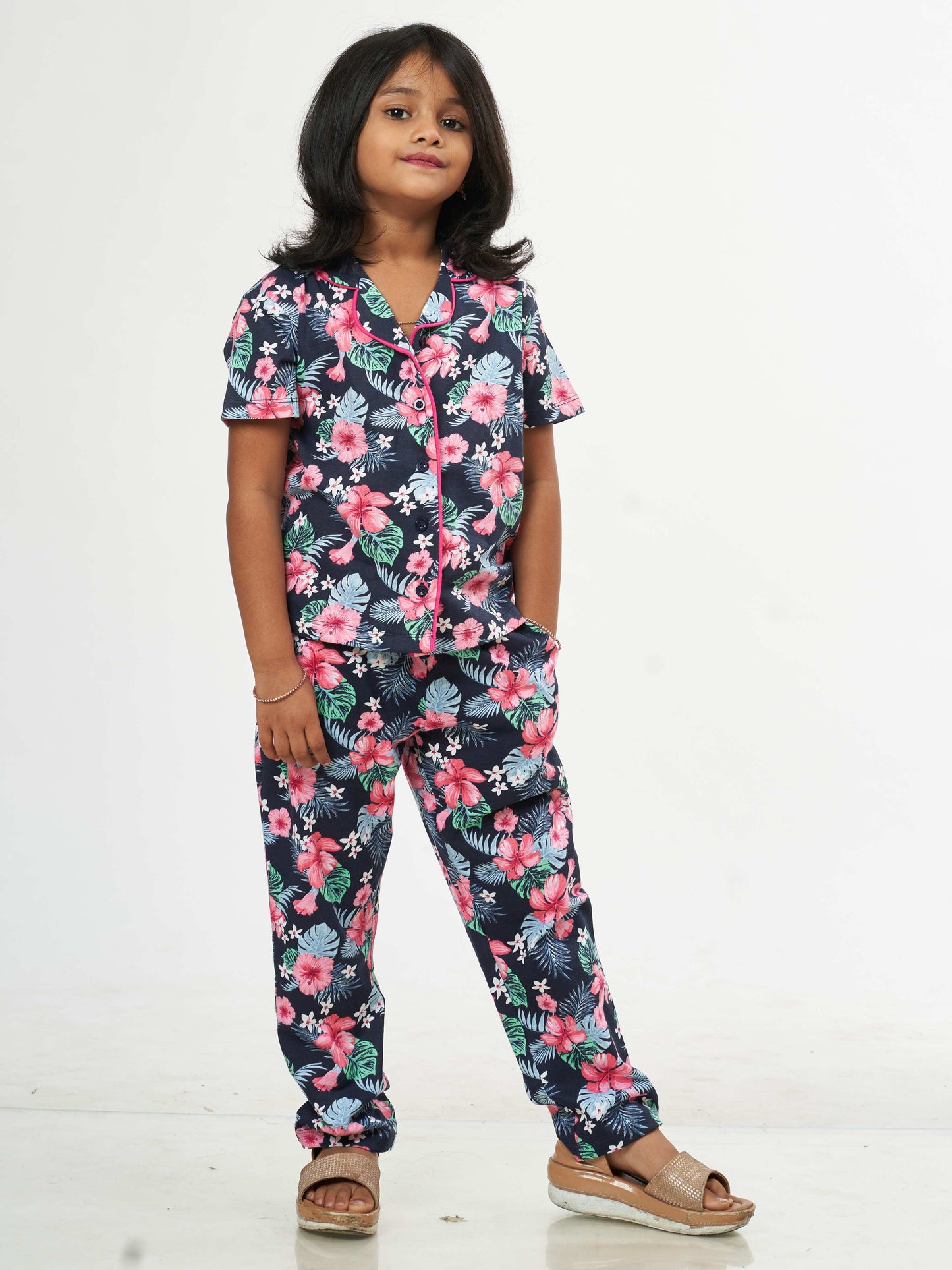 Hibiscus Girls Pure Cotton Co-Ord's set