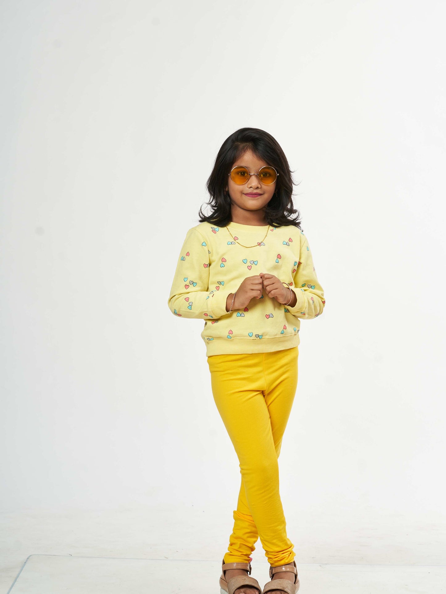 Daily Routine Girls Leggings - Yellow| Full Length