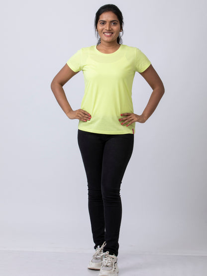 Soft & Premium Women's Cotton T-Shirt - Lime