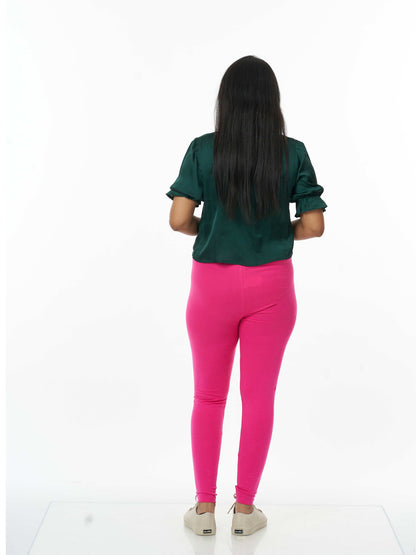 Women's premium full length Stretchy Leggings - Awesome Pink