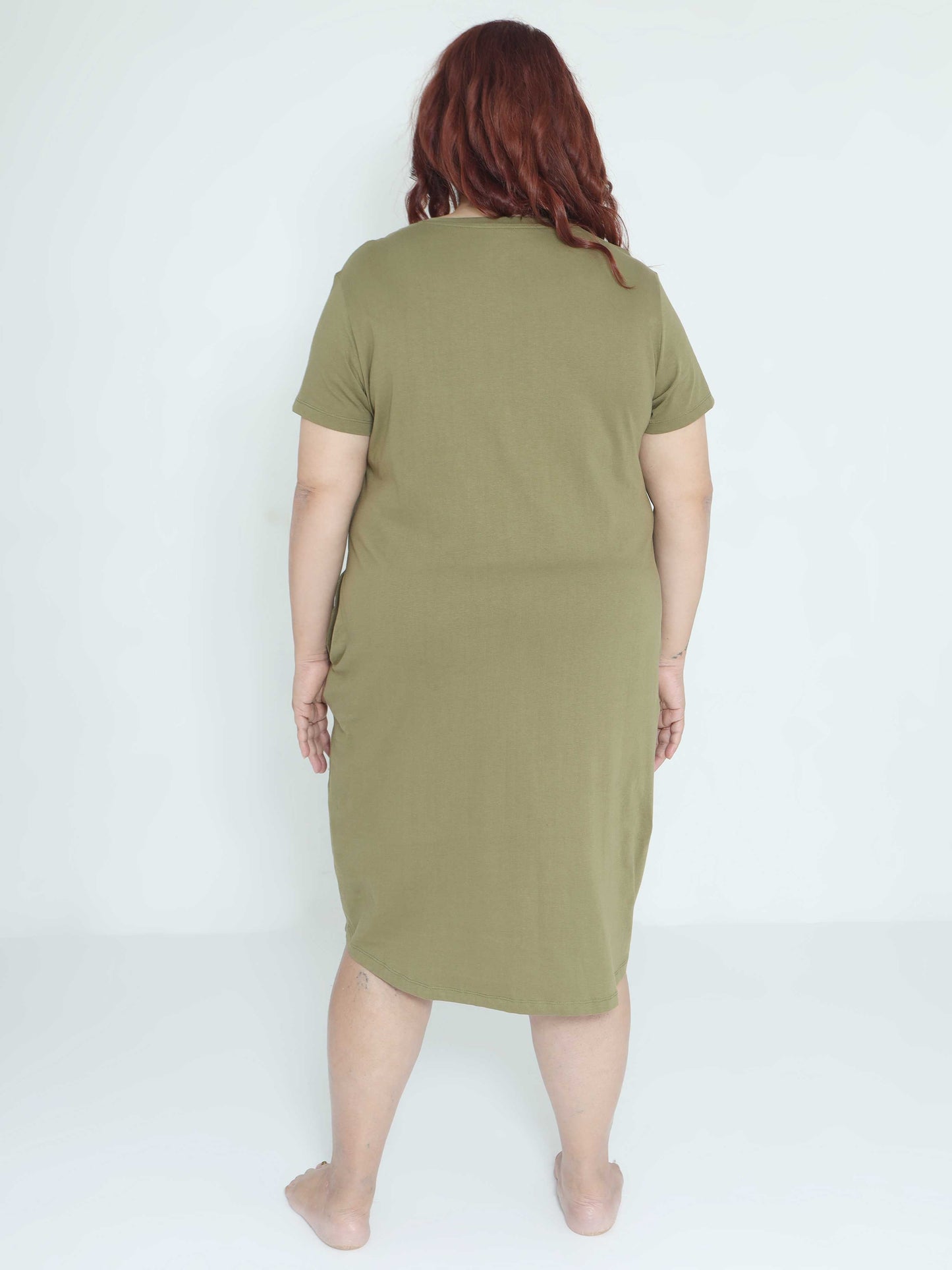 Grey Plus Size Short Nighty