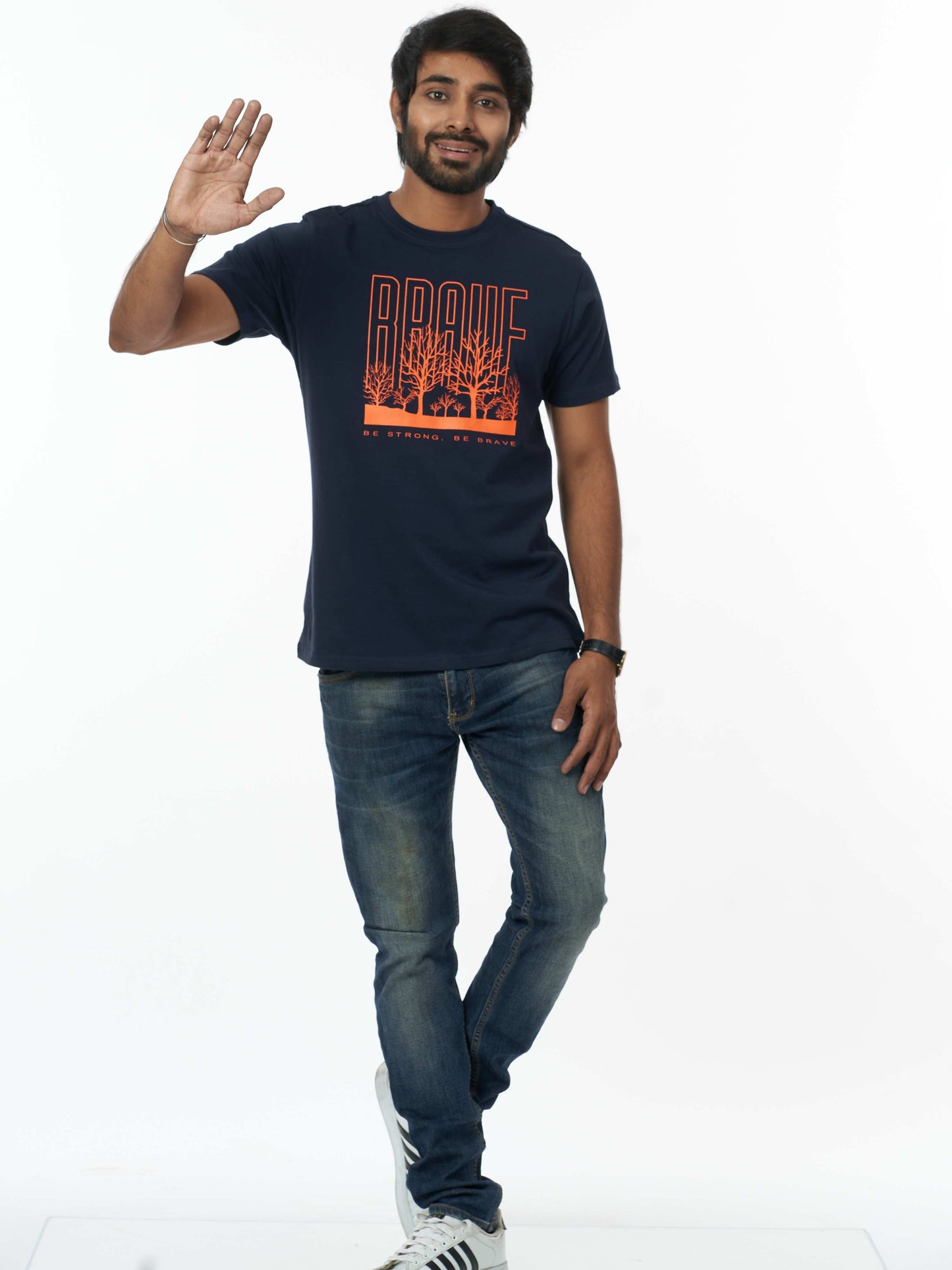 Be Brave Men's casual T-Shirt Navy