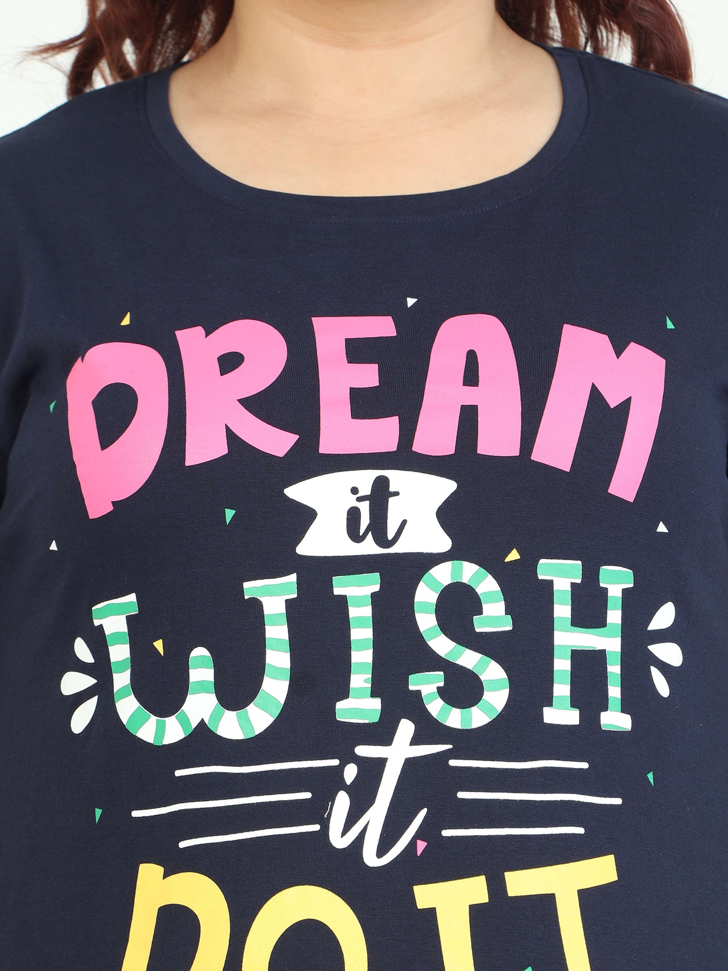 Navy Plus Size Short Nighty