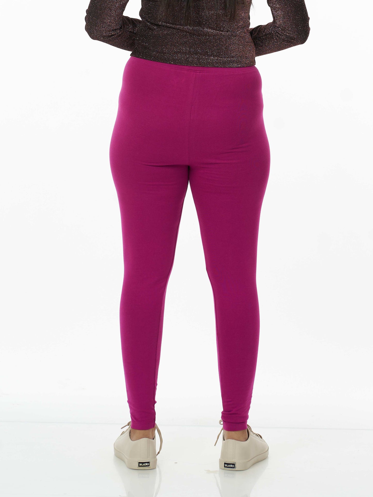 Women's premium full length Stretchy Leggings - Deep Purple