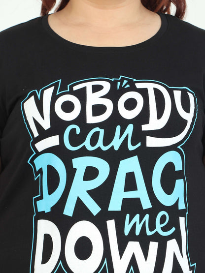 Black Plus Size Short Nighty