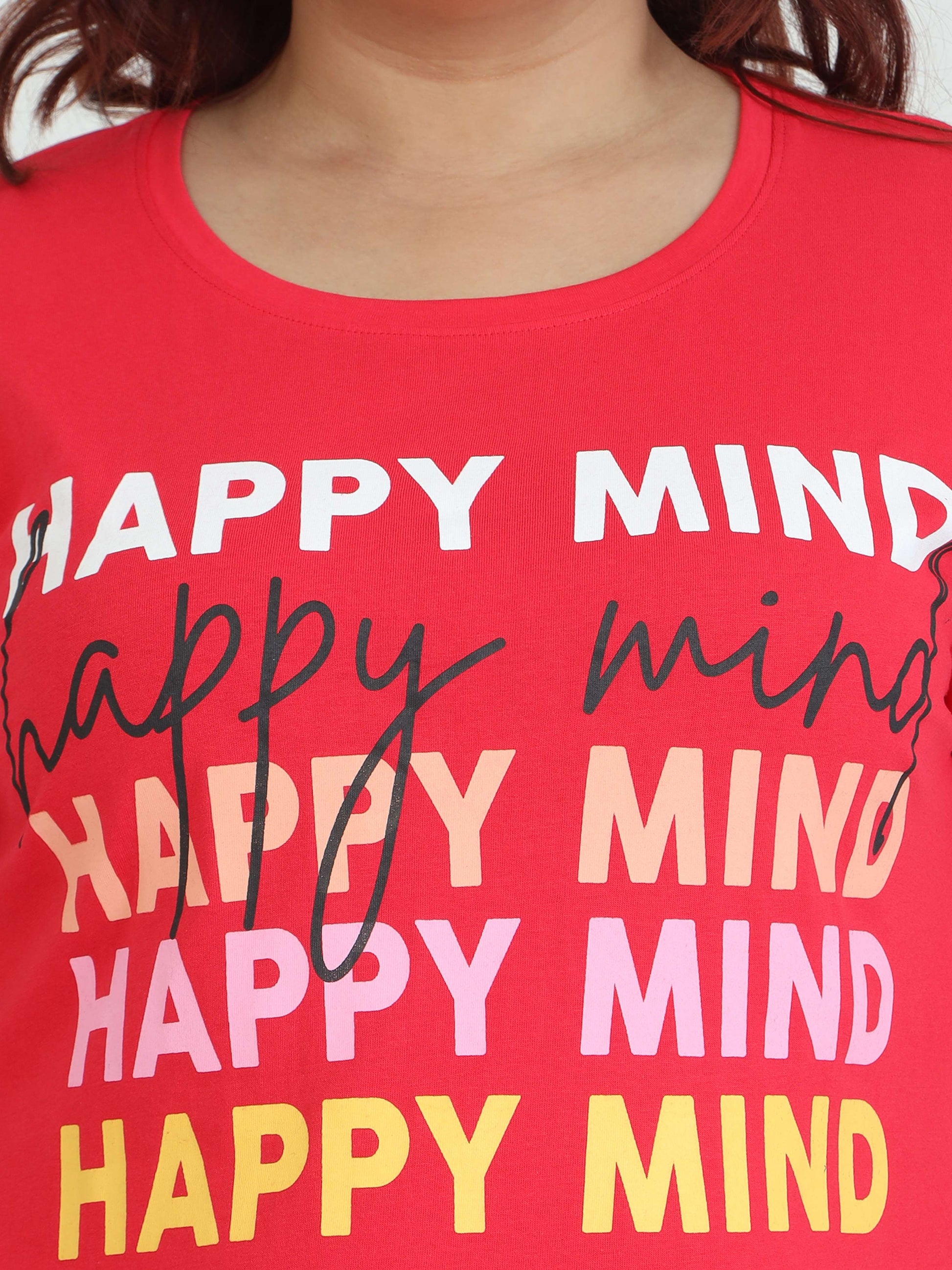 Red Plus Size Short Nighty