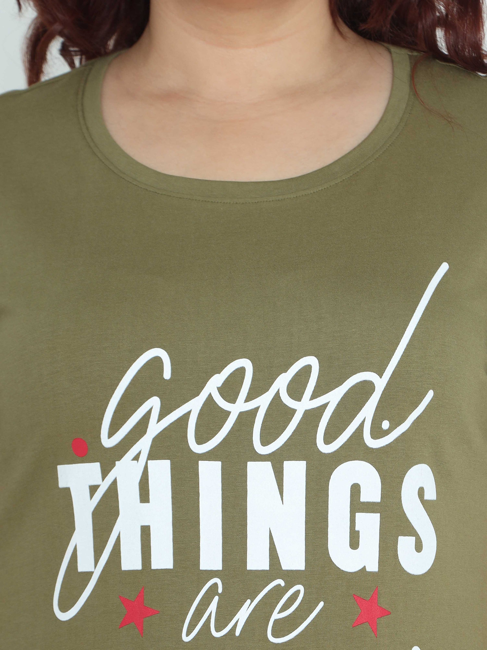 Grey Plus Size Short Nighty