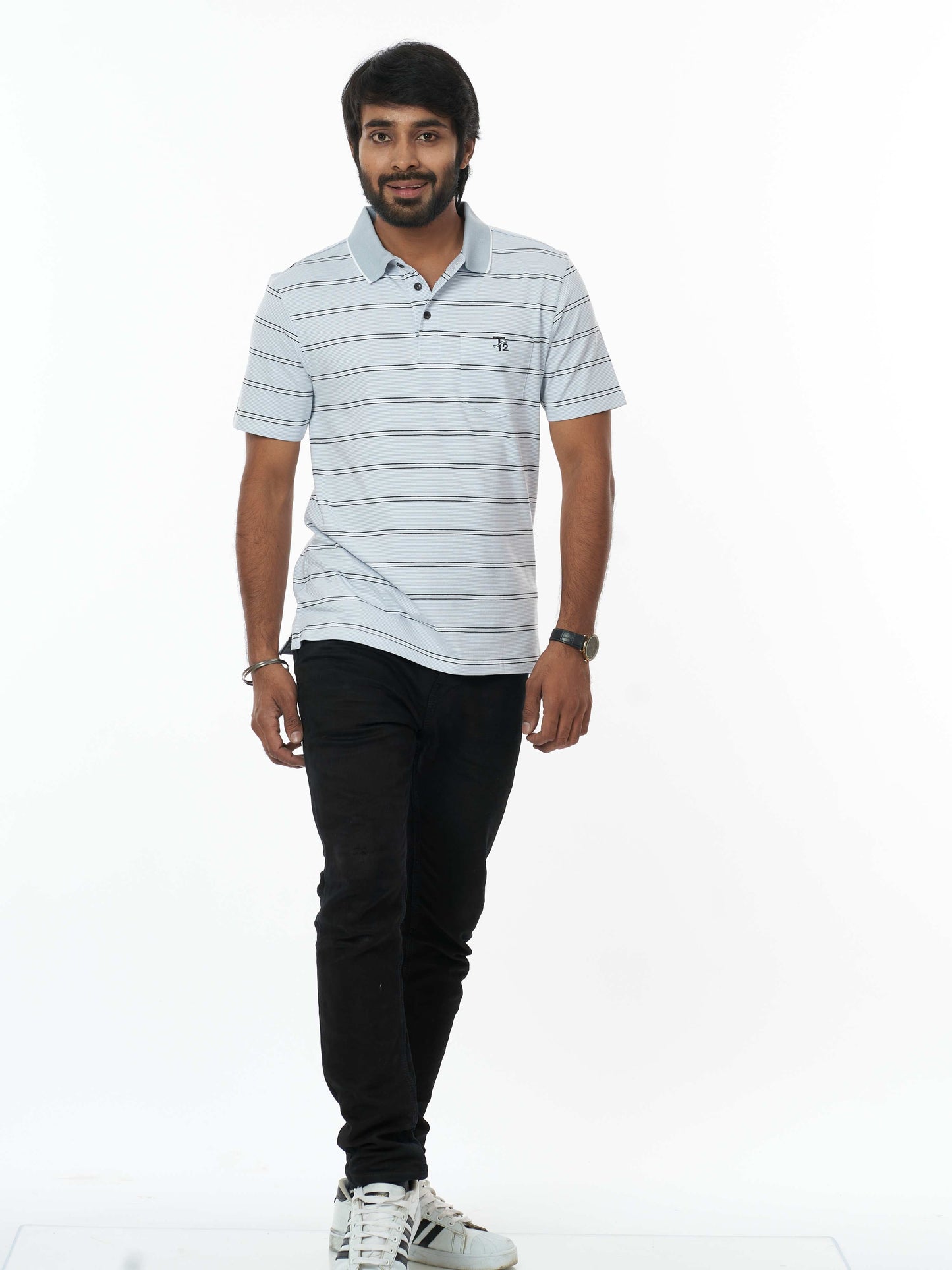 Trendy and Cool 100% Cotton Men's Collar T-Shirt