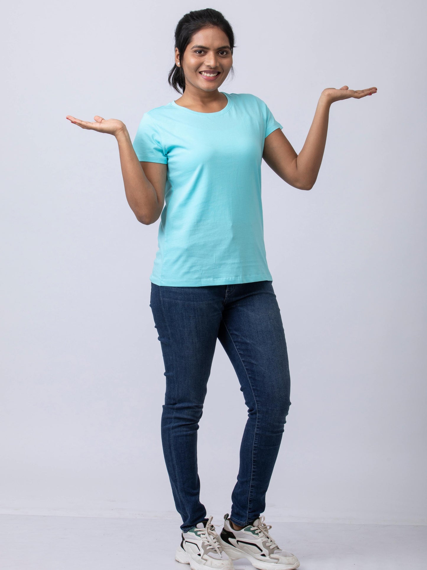 Soft & Premium Women's Cotton T-Shirt - Aqua
