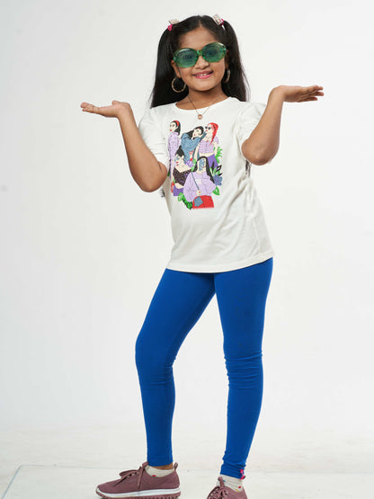 Daily Routine Girls Leggings - Blue | Full Length