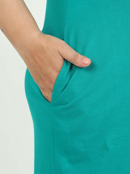 Green Plus Size Short Nighty