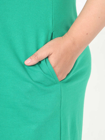 Green Plus Size Short Nighty