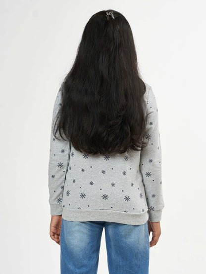 Girls Christmas Time Winter Sweatshirt - Melange