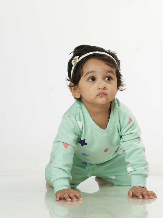 Twinkle Star Babies Pyjama Set Green