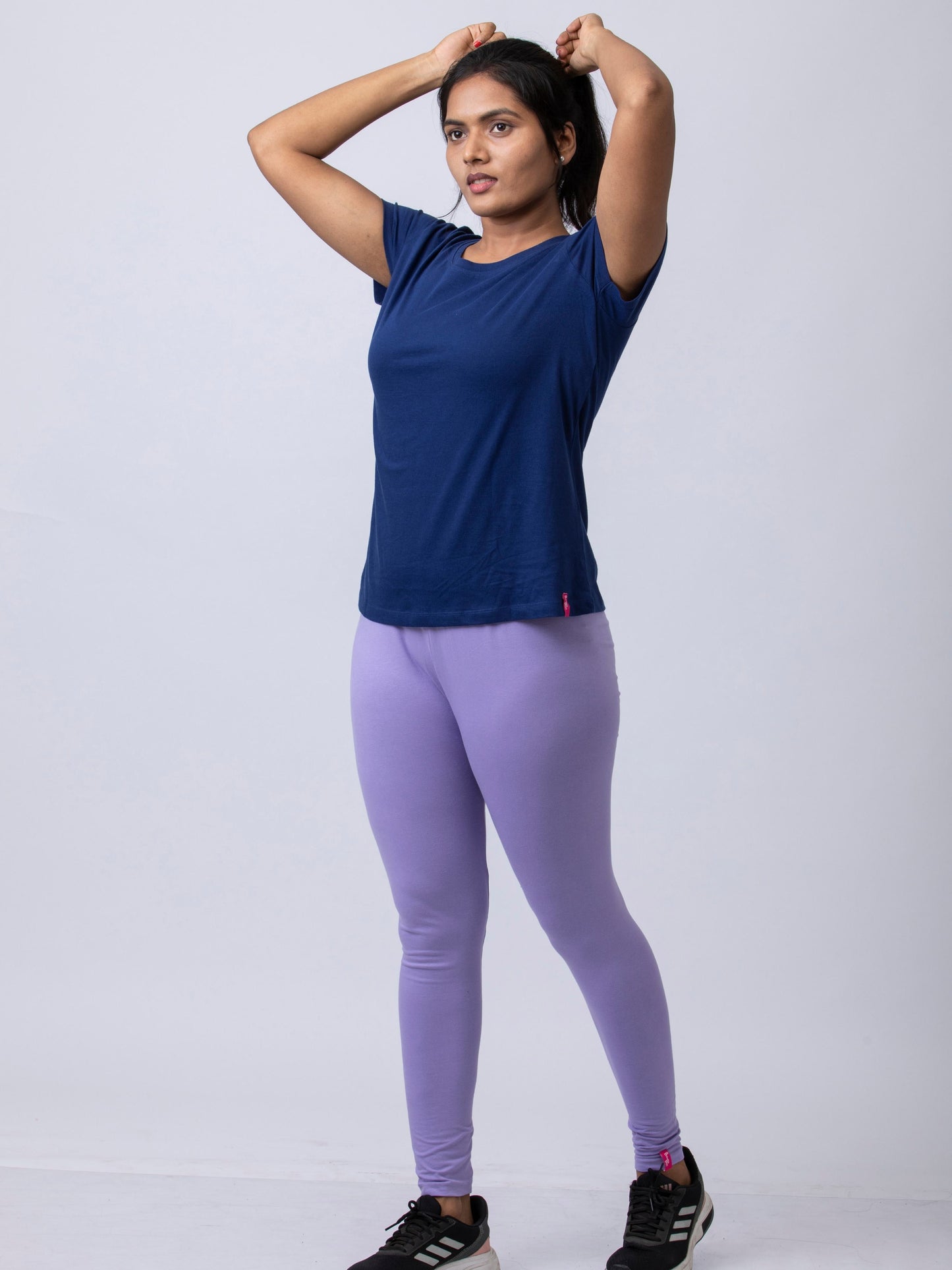 Women's premium full length Stretchy Leggings - Lavendar