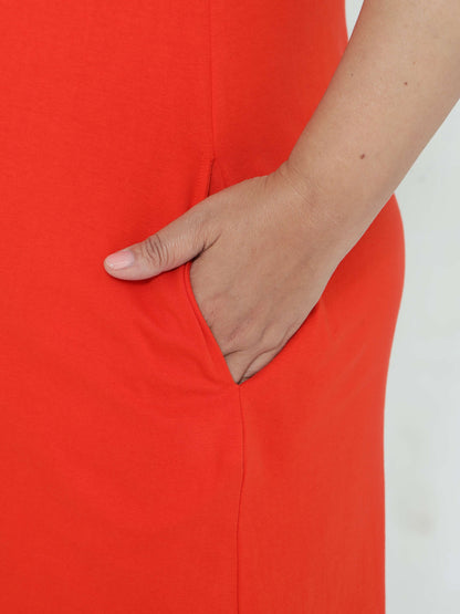 Orange Plus Size Short Nighty