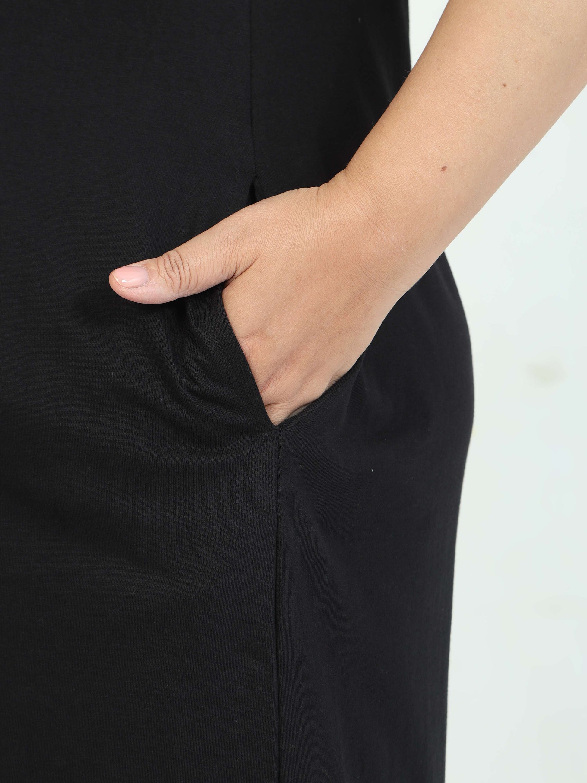 Black Plus Size Short Nighty