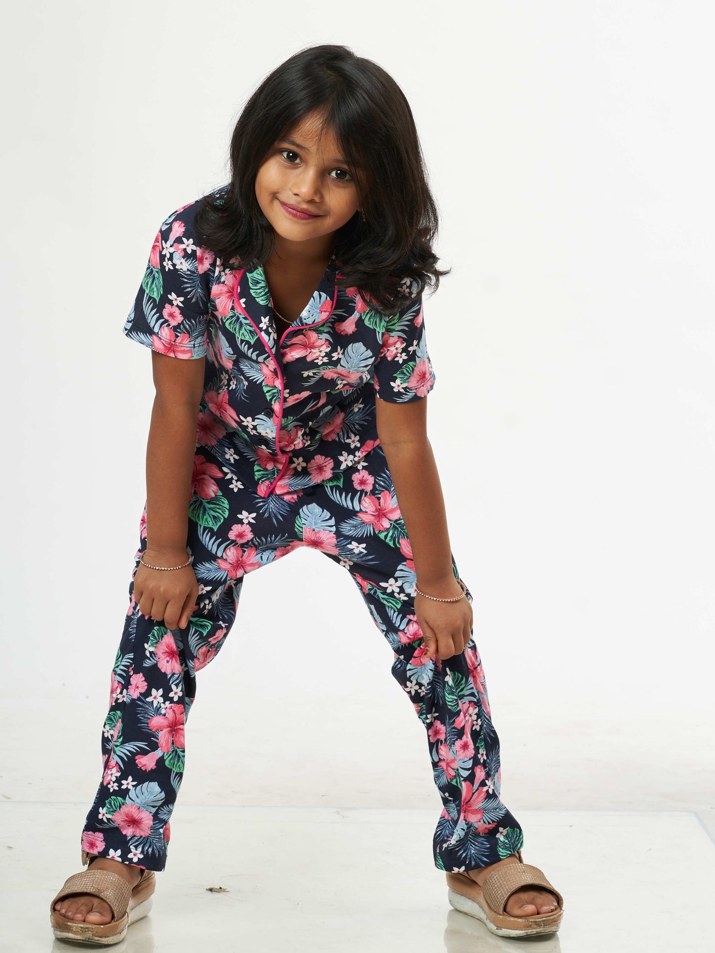 Hibiscus Girls Pure Cotton Co-Ord's set
