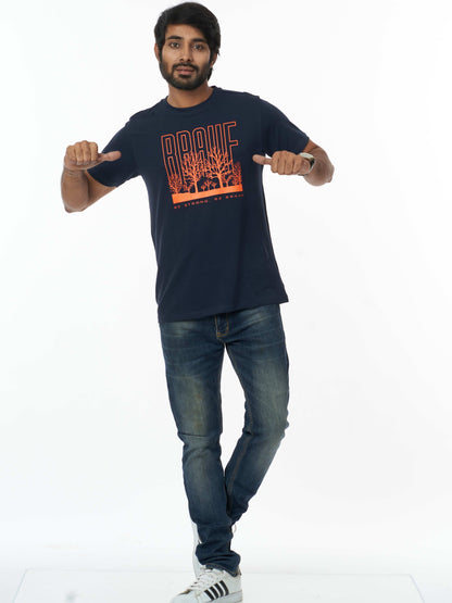 Be Brave Men's casual T-Shirt Navy