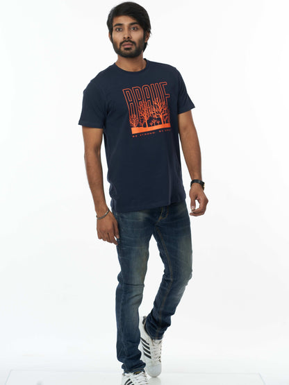 Be Brave Men's casual T-Shirt Navy